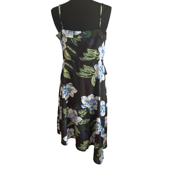 Banana Republic Sleeveless Floral Print Asymmetrical Summer Dress, Size 12 - Picture 3 of 8